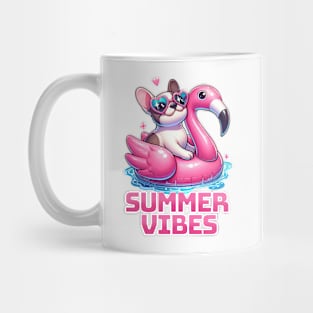 Summer Vibes - French Bulldog on Pool Floaty Mug